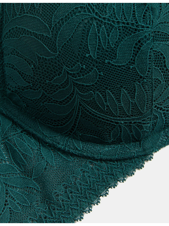 Marks & Spencer Čipková push-up podprsenka s kostícami a technológiou Flexifit™, veľ. A–E Marks & Spencer zelená
