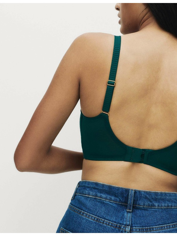 Marks & Spencer Čipková podprsenka bez kostíc, so zmenšujúcim efektom a technológiou Flexifit™ Marks & Spencer zelená