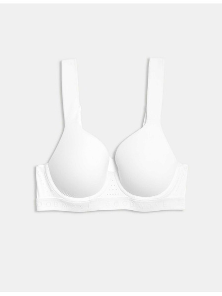 Marks & Spencer Športová hybridná hladká podprsenka so strednou oporou (A–E) Marks & Spencer biela