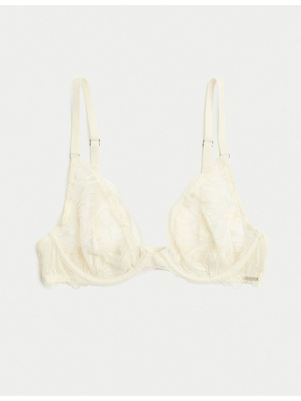 Marks & Spencer Podprsenka s kosticami a výšivkou Monaco (A-E) Marks & Spencer smotanová