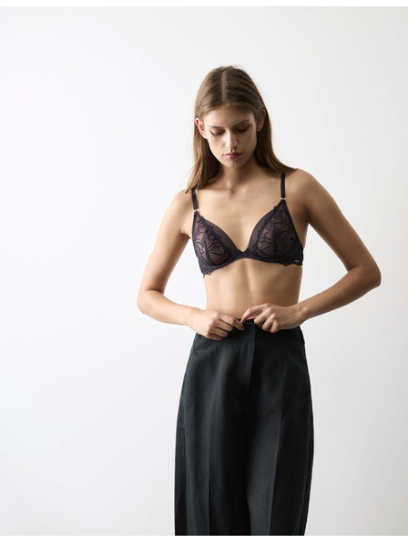 Marks & Spencer Podprsenka s kosticami a výšivkou Monaco (A-E) Marks & Spencer námorná modrá