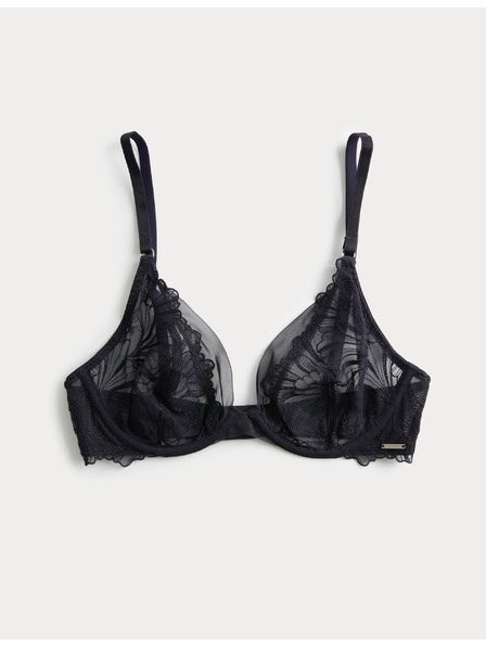 Marks & Spencer Podprsenka s kosticami a výšivkou Monaco (A-E) Marks & Spencer námorná modrá