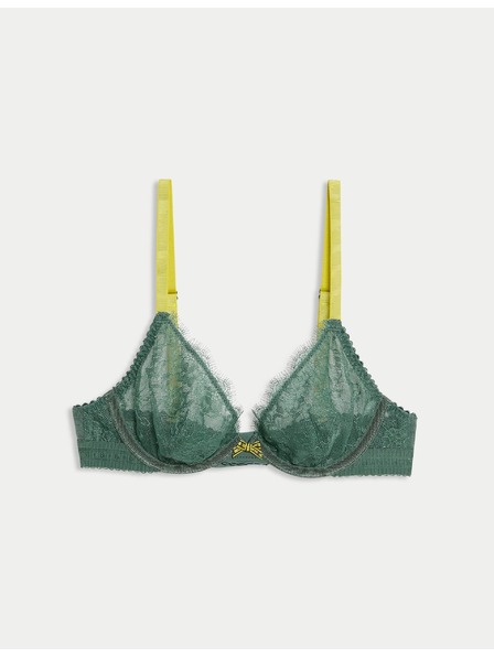 Marks & Spencer Dekoltová podprsenka Anna s kosticami a čipkou, veľ. A–E Marks & Spencer zelená