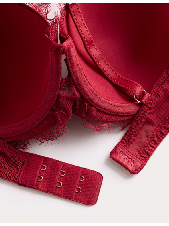 Marks & Spencer Balkónová podprsenka s kosticami a motívom Forget Me Not, veľ. A–E Marks & Spencer červená