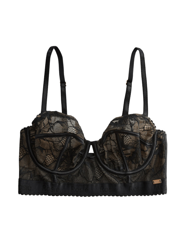 Marks & Spencer Dlhá balkónová podprsenka LaceWear s kosticami Marks & Spencer čierna