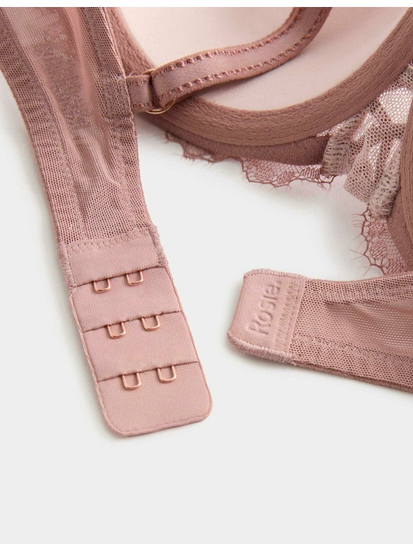 Marks & Spencer Čipková balkónová podprsenka s kosticami a motívom Forget Me Not (A-E) Marks & Spencer hnedá