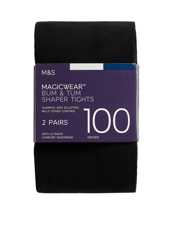 Marks & Spencer Nepriehľadné pančuchy Magicwear™, 100 DEN, sada 2 ks Marks & Spencer čierna