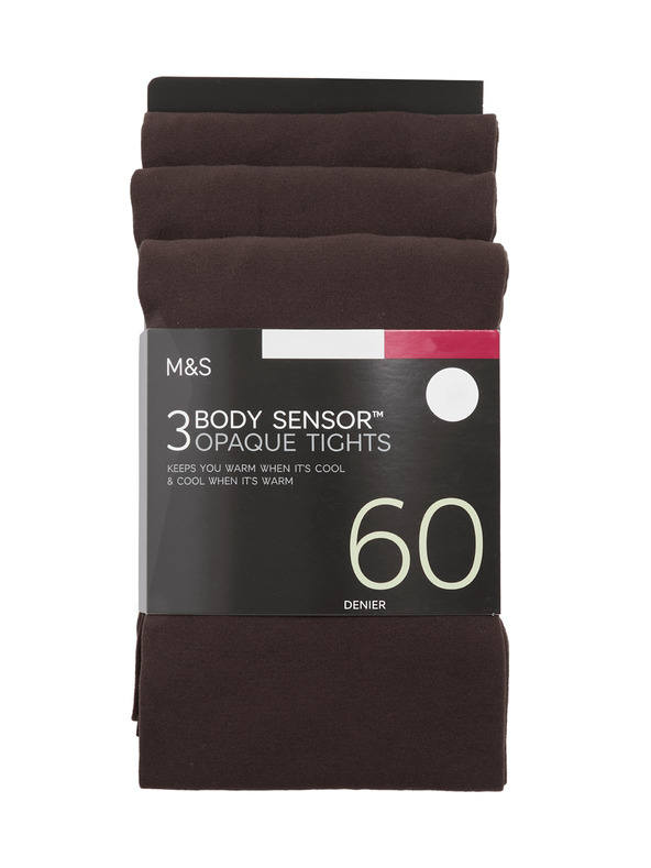 Marks & Spencer Pančuchy Body Sensor™, 60 DEN, 3 páry v balení Marks & Spencer hnedá