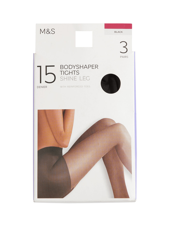 Marks & Spencer Balenie 3 párov tvarujúcich pančúch, 15 DEN Marks & Spencer čierna