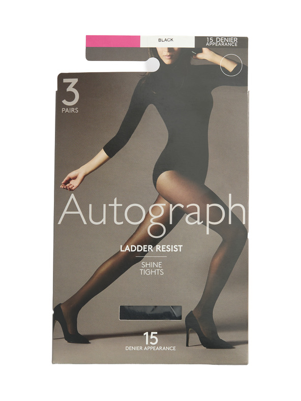 Marks & Spencer Pančuchy 15 DEN odolné proti trhaniu, 3 páry v balení Marks & Spencer čierna