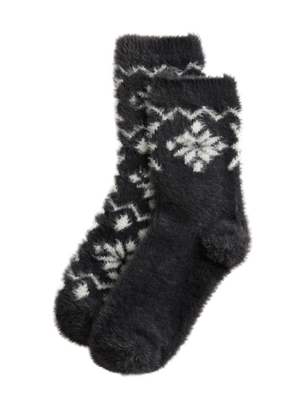 Marks & Spencer Balenie 2 párov členkových ponožiek vo štýle Fairisle Marks & Spencer šedá