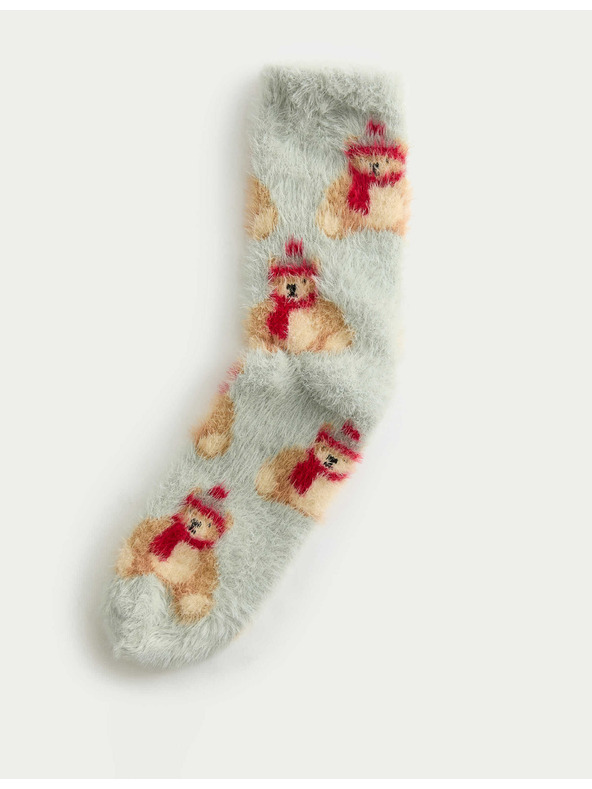 Marks & Spencer Pohodlné ponožky s motívom Spencer Bear™ Marks & Spencer šedá