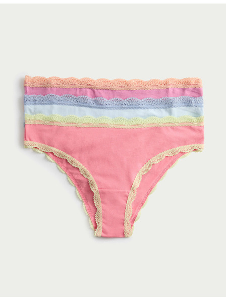 Marks & Spencer Brazílske nohavičky s vysokým podielom bavlny, 3 ks Marks & Spencer modrá