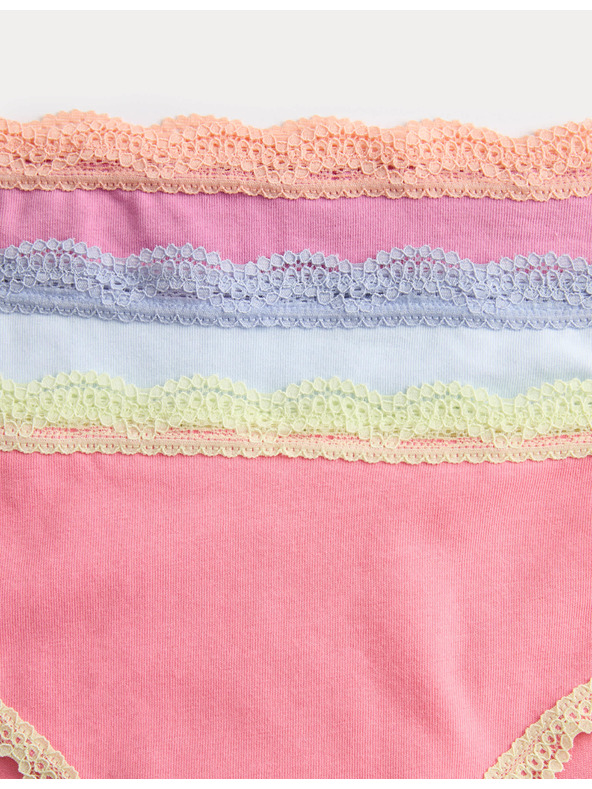 Marks & Spencer Brazílske nohavičky s vysokým podielom bavlny, 3 ks Marks & Spencer modrá