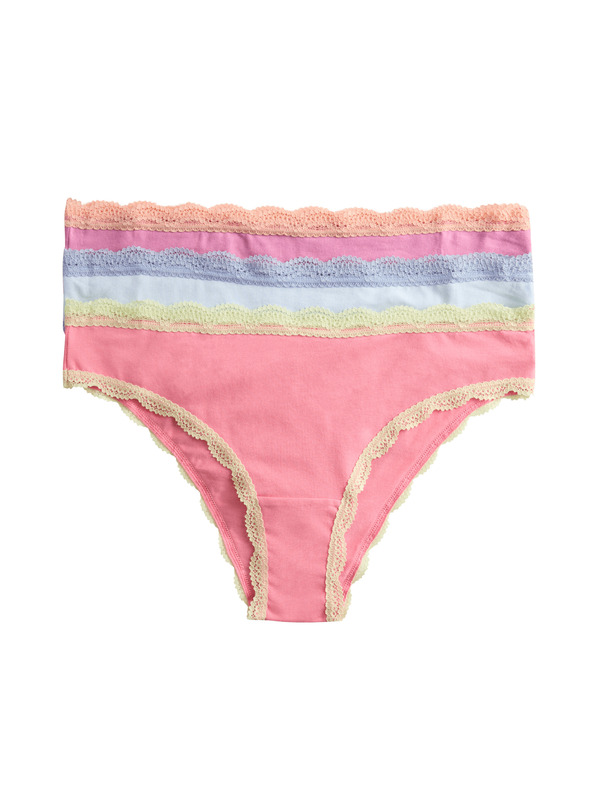 Marks & Spencer Brazílske nohavičky s vysokým podielom bavlny, 3 ks Marks & Spencer modrá