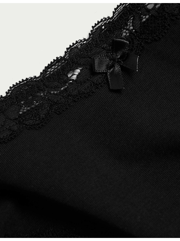 Marks & Spencer Brazílske nohavičky s vysokým podielom bavlny, 3 ks Marks & Spencer čierna