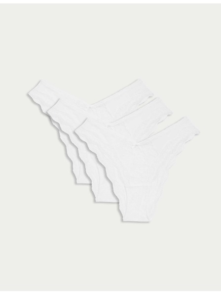 Marks & Spencer 3 ks krajkových nohavičiek Jasmine Miami Marks & Spencer biela