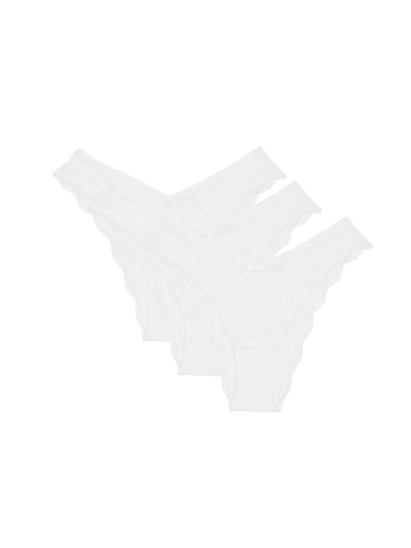 Marks & Spencer 3 ks krajkových nohavičiek Jasmine Miami Marks & Spencer biela