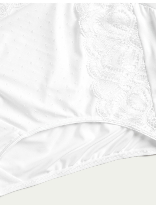 Marks & Spencer Nohavičky do pásu Amelia s krajkou, 3 ks Marks & Spencer biela