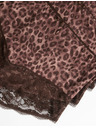 Marks & Spencer Nohavičky do pásu s krajkovým lemom a leopardím vzorom, 3 ks v balení Marks & Spencer hnedá