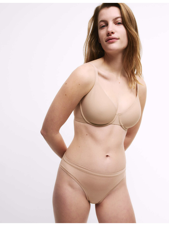 Marks & Spencer Vysoko strihované nohavičky s technológiou Flexifit™, s vysokým podielom modalu, 3 ks v balení Marks & Spencer béžová