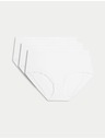 Marks & Spencer Šortky s vysokým pásom a technológiou Flexifit™, 3 ks v balení Marks & Spencer biela