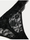Marks & Spencer Čipkované tangá Jasmine, 3 ks Marks & Spencer čierna