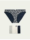 Marks & Spencer Čipkované bikiny nohavičky z bavlny Lycra™ s potlačou, 5 ks Marks & Spencer šedá