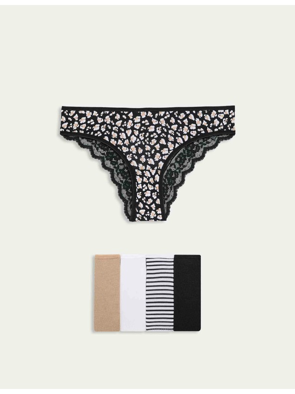 Marks & Spencer Brazílske nohavičky s potlačou a vysokým podielom bavlny Marks & Spencer biela