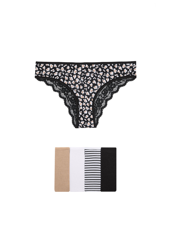 Marks & Spencer Brazílske nohavičky s potlačou a vysokým podielom bavlny Marks & Spencer biela