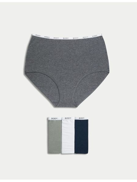 Marks & Spencer Nohavičky do pásu s vysokým podielom bavlny, 4 ks Marks & Spencer šedá