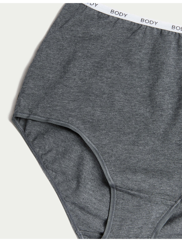 Marks & Spencer Nohavičky do pásu s vysokým podielom bavlny, 4 ks Marks & Spencer šedá