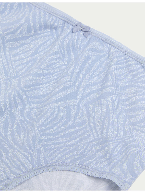 Marks & Spencer Nohavičky do pásu s potlačou z bavlny Lycra™, 5 ks Marks & Spencer modrá