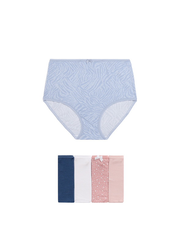 Marks & Spencer Nohavičky do pásu s potlačou z bavlny Lycra™, 5 ks Marks & Spencer modrá