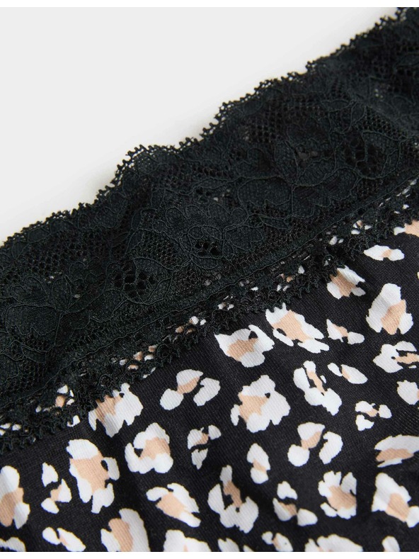 Marks & Spencer Vysoko strihované nohavičky s vysokým podielom bavlny a potlačou, 5 ks Marks & Spencer biela