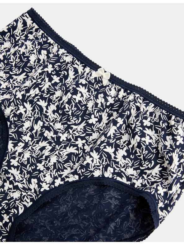 Marks & Spencer Šortkové nohavičky s vysokým pásom s potlačou, z bavlny Lycra™, 5 ks Marks & Spencer šedá