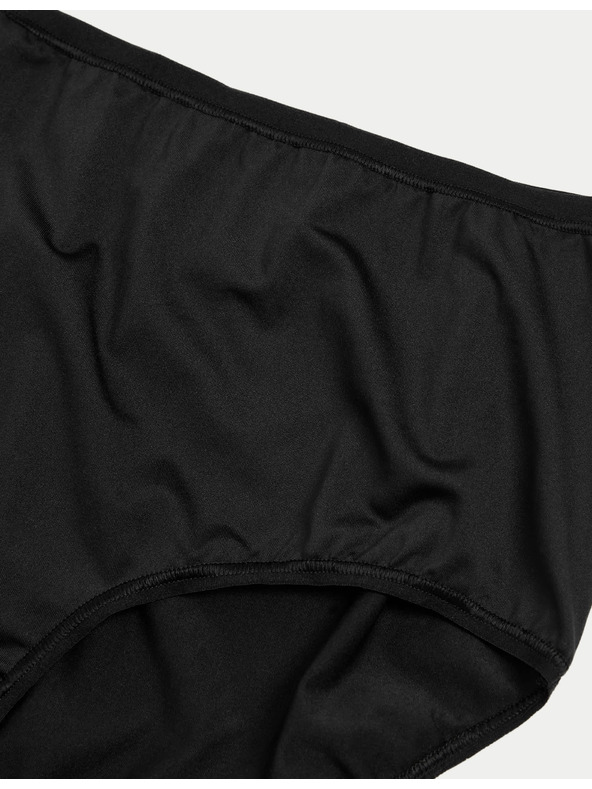 Marks & Spencer Šortkové nohavičky s vysokým pásom, z mikrovlákna, bez viditeľných lemov, 5 ks Marks & Spencer čierna