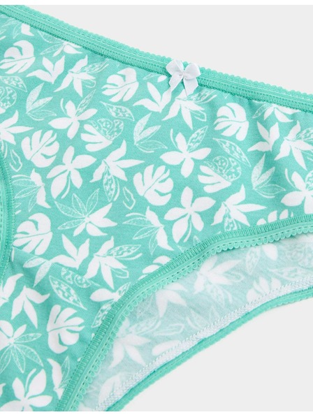 Marks & Spencer Brazílske nohavičky s vysokým podielom bavlny a materiálom Lycra™, 5 ks Marks & Spencer zelená