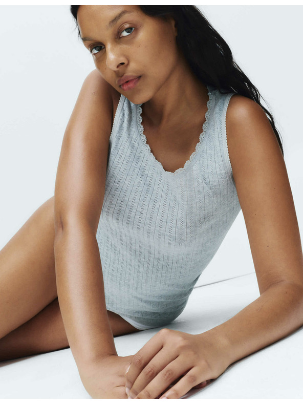 Marks & Spencer Sada 2 termotielok s háčkovaným vzorom Marks & Spencer čierna