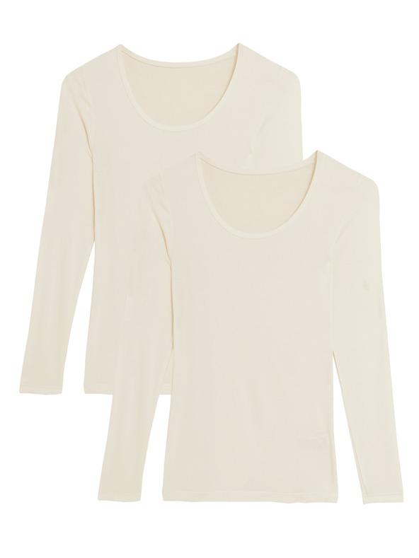 Marks & Spencer Termotop s dlhým rukávom a technológiou Heatgen™, 2 ks Marks & Spencer smotanová