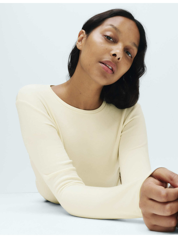 Marks & Spencer Termo top s výstrihom ku krku, s technológiou Heatgen™, stredná hrejivosť Marks & Spencer smotanová