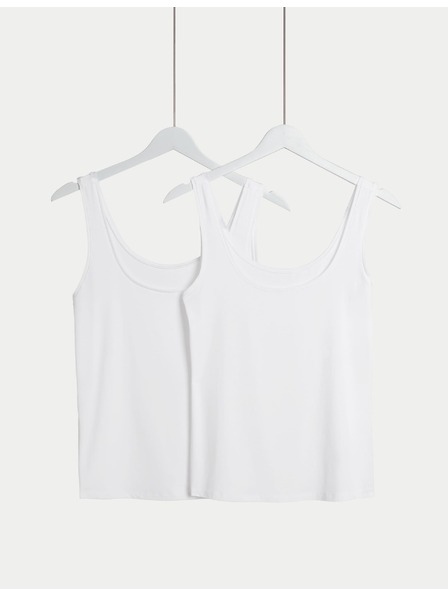 Marks & Spencer 2 tielka Flexifit™ s vysokým podielom modalu Marks & Spencer biela