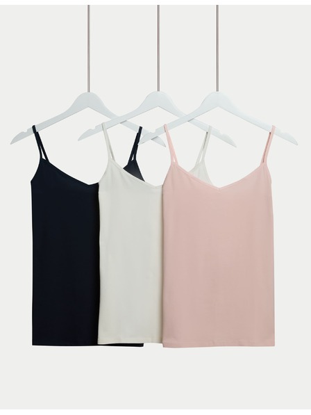 Marks & Spencer Tielko na ramienka s vysokým podielom bavlny, 3 ks Marks & Spencer námorníckej modrej