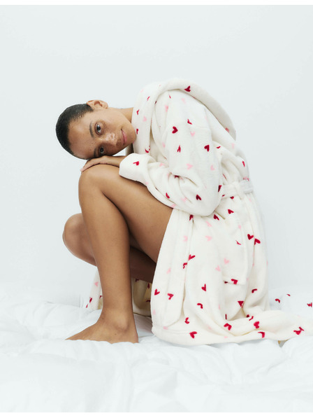 Marks & Spencer Trblietavý župan s potlačou Marks & Spencer smotanová