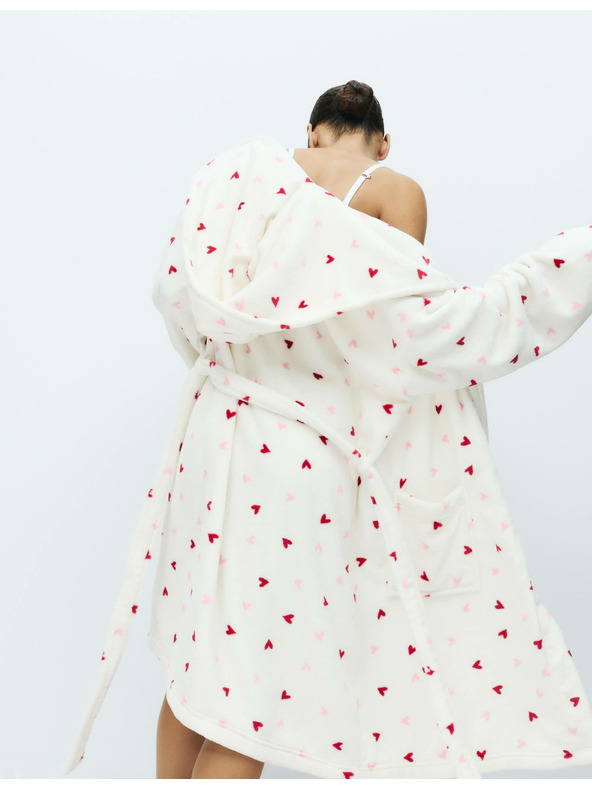 Marks & Spencer Trblietavý župan s potlačou Marks & Spencer smotanová