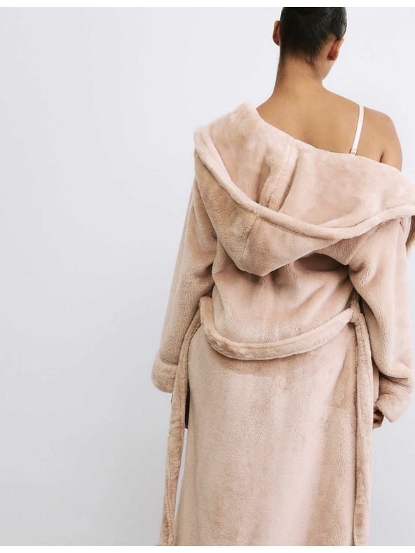 Marks & Spencer Flísový župan s kapucou Marks & Spencer béžová