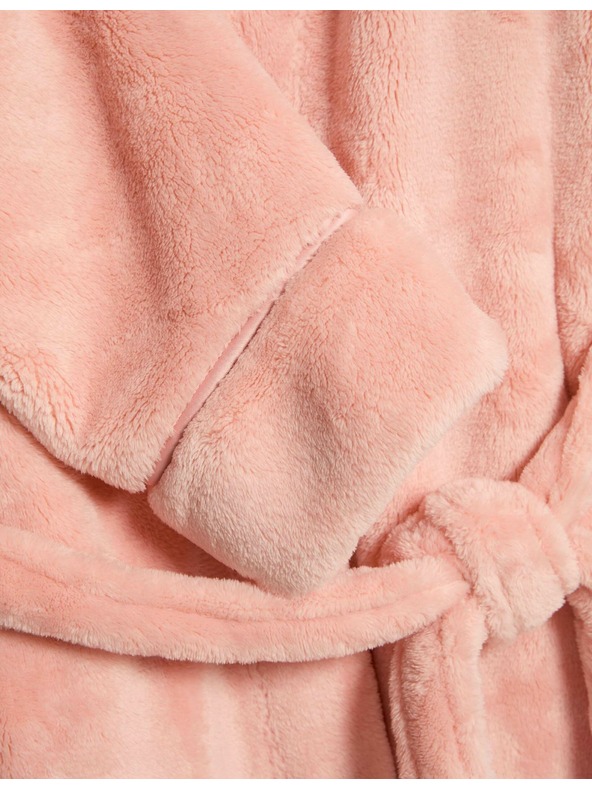 Marks & Spencer Flísový župan s kapucou Marks & Spencer ružová
