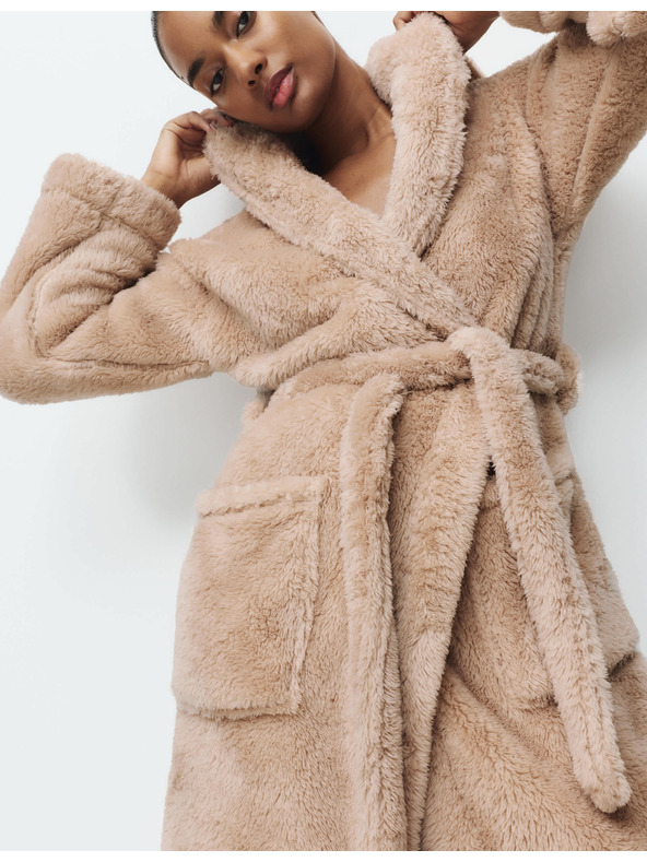 Marks & Spencer Župan s kapucňou Marks & Spencer smotanový