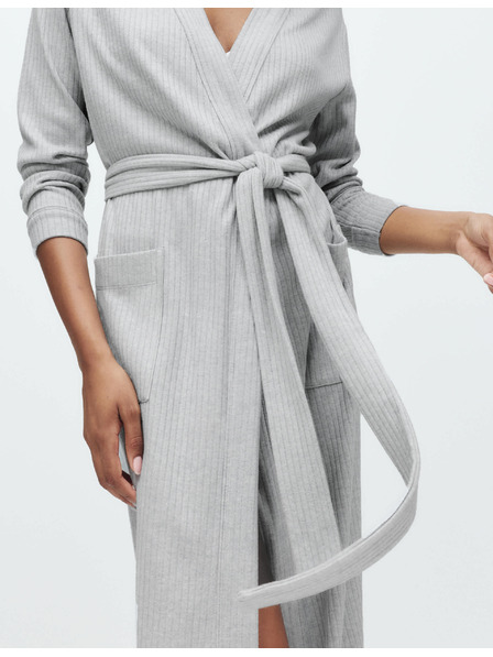 Marks & Spencer Široký rebrovaný župan Marks & Spencer sivý