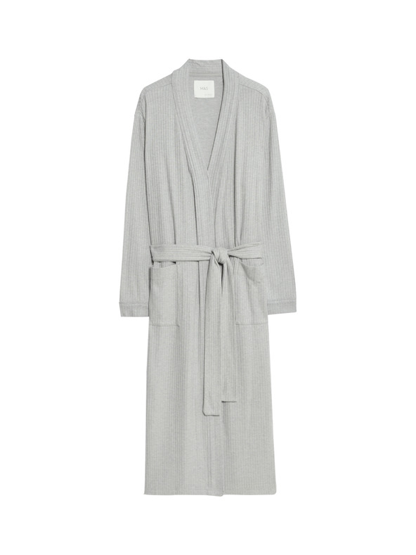 Marks & Spencer Široký rebrovaný župan Marks & Spencer sivý